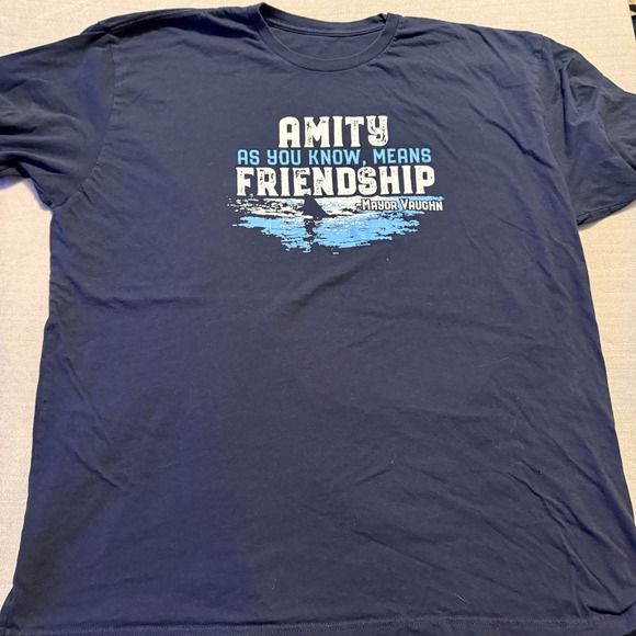 Other - Jaws Amity Means Friendship Mayor Vaughn Shark Movie T Shirt Navy 2XL 3XL